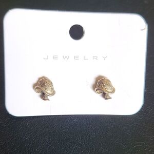 Vintage Sterling Silver Mushroom Earrings